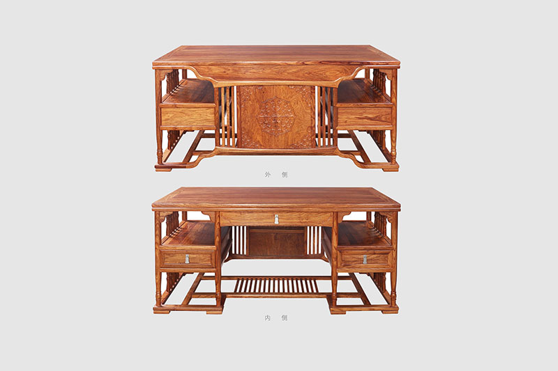 铜山中式家居装饰书房桌椅组合家具效果图